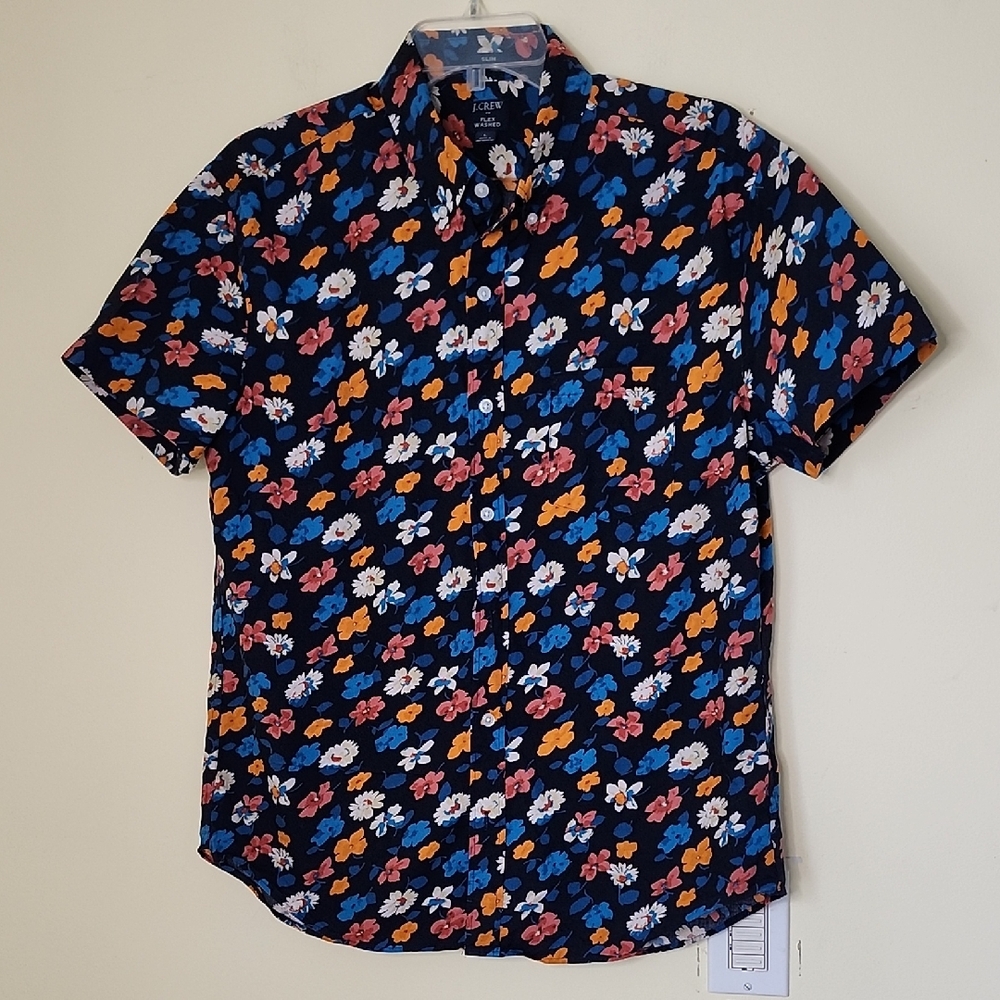 J Crew Men's  Short Sleeve  Shirt Size L NEW